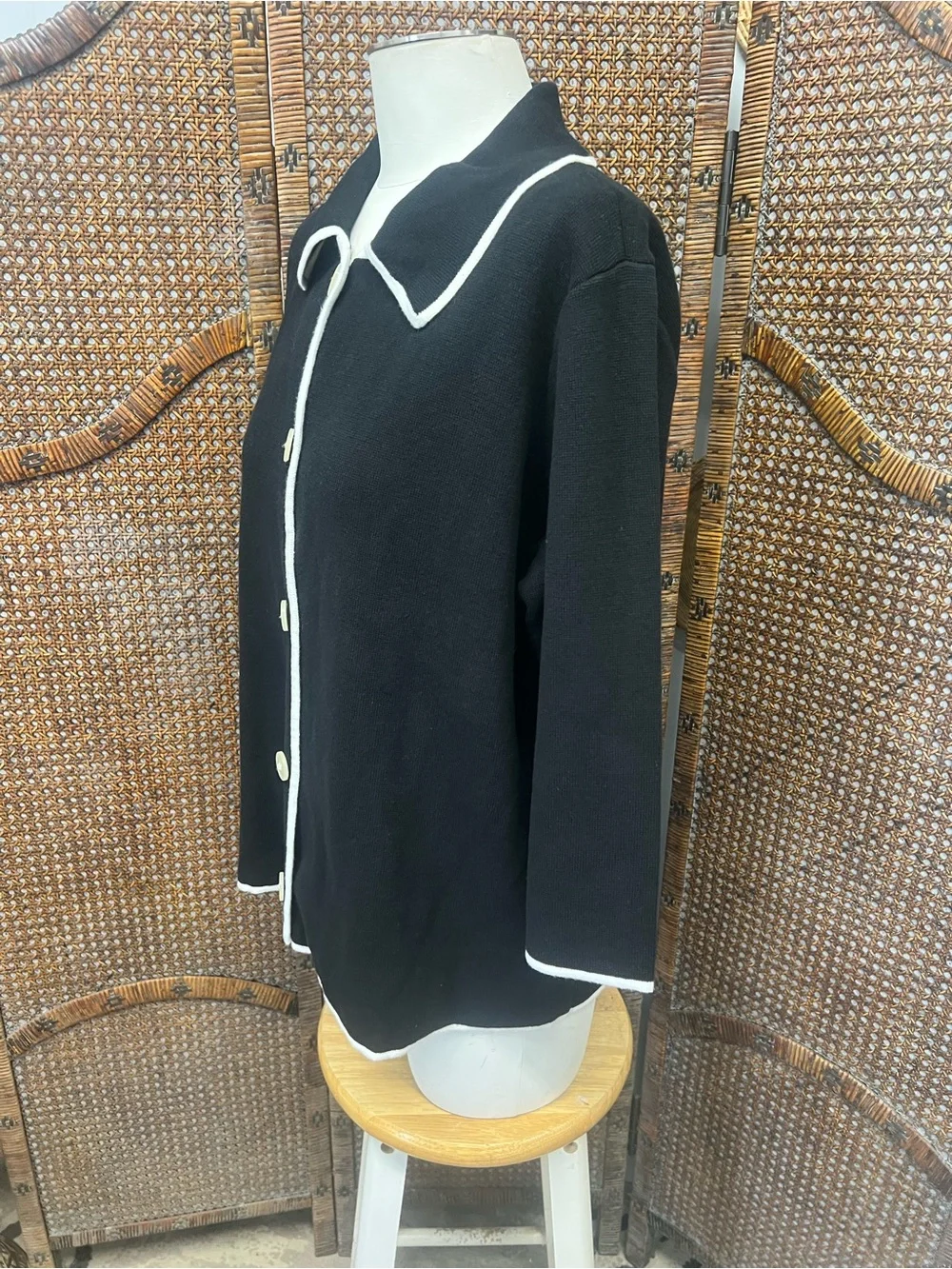 Chaps cardigan black
